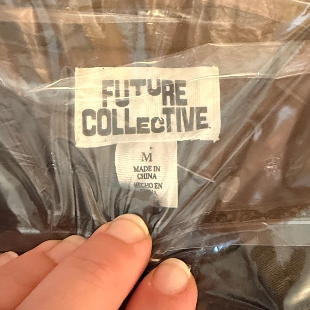 Future Collective Bomber Jacket Medium Olive Green Zip Up Streetwear Athleisure - Picture 10 of 10
